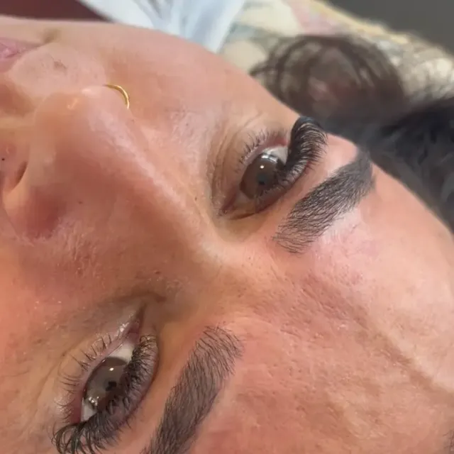 Brow lamination: resultado publicado no Instagram da Sheyla